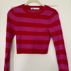 Zara Striped Sweater Cropped